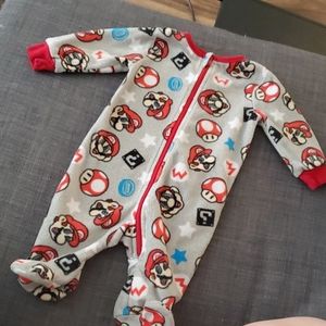 Super Mario Footed One-Piece 0-3m